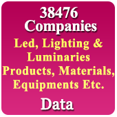 38,476 Companies - Led, Lighting, Luminaries Products, Fixtures & Fittings Data - In Excel Format