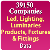 38,476 Companies - Led, Lighting, Luminaries Products, Fixtures & Fittings Data - In Excel Format