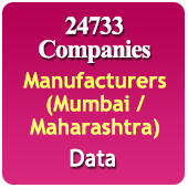 24733 Mumbai / Maharashtra Manufacturers (All Trades) Data - In Excel Format