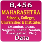 8,456 MAHARASHTRA Schools, Colleges, Universities & Institutes (Mumbai, Pune, Nagpur, Thane, Nashik, Aurangabad, Etc.) Data - In Excel Format