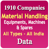 1910 Companies - Material Handling Equipments, Machines & Spares Data - In Excel Format