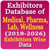17,750 Exhibitors From 23 Exhibitions Related to Medical, Pharma, Lab, Wellness (2018-2026) Exhibition Wise Data - In Excel Format 