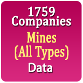 1759 Companies - Mines (All Types) Data - In Excel Format