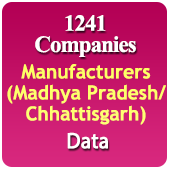 1241 Madhya Pradesh / Chhattisgarh Manufacturers (All Trades) Data - In Excel Format