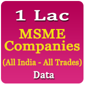 1 Lac - MSME Companies (All India - All Types) Data - In Excel Format
