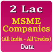 2 Lac - MSME Companies (All India - All Types) Data - In Excel Format