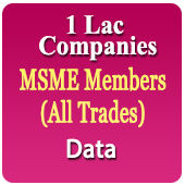 1 Lac Companies MSME Members All India - All Trades Data - In Excel Format