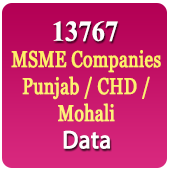 Punjab / CHD / Mohali 13,767 MSME Companies (All Types) Data - In Excel Format