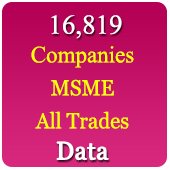 16,819 Companies MSME Members All India - All Trades Data - In Excel Format