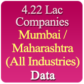 4.22 Lac Companies from MUMBAI / MAHARASHTRA Business, Industry, Trades ( All Types Of SME, MSME, FMCG, Manufacturers, Corporates, Exporters, Importers, Distributors, Dealers) Data - In Excel Format