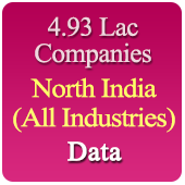 4.93 Lac Companies from NORTH INDIA Business, Industry, Trades ( All Types Of SME, MSME, FMCG, Manufacturers, Corporates, Exporters, Importers, Distributors, Dealers) Data (Delhi & NCR, U.P. & U.K., Haryana, Punjab, H.P, Chandigarh, Rajasthan etc.) 