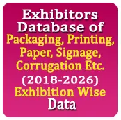 21,550 Exhibitors From 44 Exhibitions Related to Packaging, Printing, Paper, Signage, Corrugation Etc. (2018-2026) Exhibition Wise Data - In Excel Format