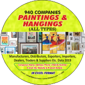 940 Companies - Paintings & Hangings (All Types) Data - In Excel Format