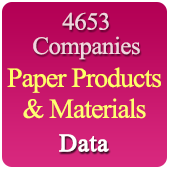 4653 Companies Related To All Types of Paper Products & Materials (Paper Cutlery, Stationery, Board Box, Bags, Cards, Envelopes, Calender, Posters, Note Books Etc.) Data - In Excel Format
