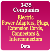 3435 Companies - Electric Power Adapters, Plugs, Extension Cords, Connectors & Interconnectors Data - In Excel Format