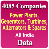 4,085 Companies - Power Plants, Generators, Turbines, Alternators & Spares Data - In Excel Format
