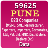 59,625 PUNE B2B Companies (MSME, SME, Manufacturers, Exporters, Importers, Corporates, Ltd., Pvt. Ltd., MNC, Distributors, Dealers Etc.) Data - In Excel Format