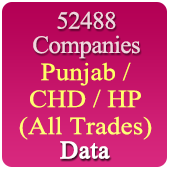 52488 Companies from PUNJAB / CHANDIGARH / HIMACHAL PRADESH Business, Industry, Trades ( All Types Of SME, MSME, FMCG, Manufacturers, Corporates, Exporters, Importers, Distributors, Dealers) Data - In Excel Format