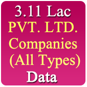 All India 3.11 Lac Pvt. Ltd. Companies (All Types) Data - In Excel Format