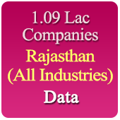 1.09 Lac Companies from RAJASTHAN Business, Industry, Trades ( All Types Of SME, MSME, FMCG, Manufacturers, Corporates, Exporters, Importers, Distributors, Dealers) Data - In Excel Format