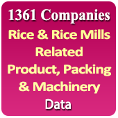 1361 Companies - Rice & Rice Mills Related Product, Packing & Machinery Data - In Excel Format