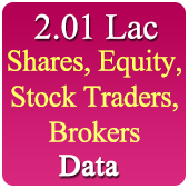 2.01 Lac Shares, Equity, Stock Traders, Brokers Data - In Excel Format