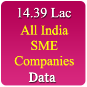 All India 14.39 Lac SME (Small & Medium Companies) (All Trades) Data - In Excel Format   