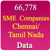 Chennai / Tamil Nadu 66,778 SME (Small & Medium Companies) ( All Trades) Data - In Excel Format