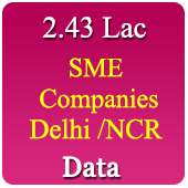Delhi / NCR 2.43 Lac SME (Small & Medium Companies) (All Trades) Data - In Excel Format