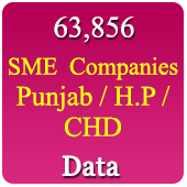 Punjab / Chandigarh / HP 63,856 SME (Small & Medium Companies) (All Trades) Data - In Excel Format