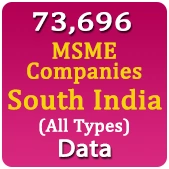 73,696 MSME Companies South India (All Types) Data - In Excel Format