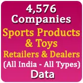 4,576 Companies - Retailer & Traders - Sports Products & Toys (All India - All Types) Data- In Excel Format