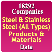 18,292 Companies Steel & Stainless Steels (All Types) Products & Materials (All India) Data - In Excel Format