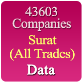 43603 Companies from SURAT Business, Industry, Trades ( All Types Of SME, MSME, FMCG, Manufacturers, Corporates, Exporters, Importers, Distributors, Dealers) Data - In Excel Format