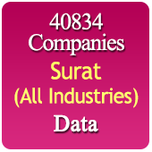 40834 Companies from SURAT Business, Industry, Trades ( All Types Of SME, MSME, FMCG, Manufacturers, Corporates, Exporters, Importers, Distributors, Dealers) Data - In Excel Format