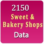 2,150 Sweet & Bakery Shops Data - In Excel Format