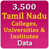 3,500 Tamil Nadu Colleges, Universities & Institutes Data - In Excel Format