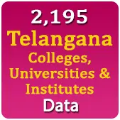 2,195 Telangana Colleges, Universities & Institutes Data - In Excel Format
