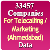 For Telecalling / Marketing Data From Ahmedabad - 33,457 B2B Companies Data - All Types Manufacturers, Exporters, Importers, Corporates, Distributors, Dealers, Retailers, Professionals Etc. - In Excel Format