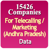 For Telecalling / Marketing Data From Andhra Pradesh - 15,426 B2B Companies Data - All Types Manufacturers, Exporters, Importers, Corporates, Distributors, Dealers, Retailers, Professionals Etc. - In Excel Format