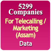 For Telecalling / Marketing Data From Assam - 5299 B2B Companies Data - All Types Manufacturers, Exporters, Importers, Corporates, Distributors, Dealers, Retailers, Professionals Etc. - In Excel Format