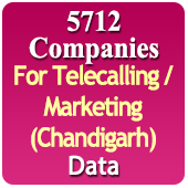 For Telecalling / Marketing Data From Chandigarh - 5712 B2B Companies Data - All Types Manufacturers, Exporters, Importers, Corporates, Distributors, Dealers, Retailers, Professionals Etc. - In Excel Format