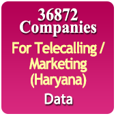 For Telecalling / Marketing Data From Haryana - 36872 B2B Companies Data - All Types Manufacturers, Exporters, Importers, Corporates, Distributors, Dealers, Retailers, Professionals Etc. - In Excel Format