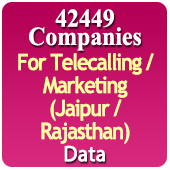 For Telecalling / Marketing Data From Jaipur - 21960 B2B Companies Data - All Types Manufacturers, Exporters, Importers, Corporates, Distributors, Dealers, Retailers, Professionals Etc. - In Excel Format