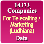 For Telecalling / Marketing Data From Ludhiana - 14373 B2B Companies Data - All Types Manufacturers, Exporters, Importers, Corporates, Distributors, Dealers, Retailers, Professionals Etc. - In Excel Format