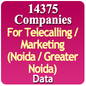 For Telecalling / Marketing Data From Noida / Greater Noida - 14375 B2B Companies Data - All Types Manufacturers, Exporters, Importers, Corporates, Distributors, Dealers, Retailers, Professionals Etc. - In Excel Format