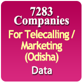 For Telecalling / Marketing Data From Odisha - 7283 B2B Companies Data - All Types Manufacturers, Exporters, Importers, Corporates, Distributors, Dealers, Retailers, Professionals Etc. - In Excel Format
