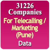 For Telecalling / Marketing Data From Pune - 31226 B2B Companies Data - All Types Manufacturers, Exporters, Importers, Corporates, Distributors, Dealers, Retailers, Professionals Etc. - In Excel Format