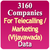 For Telecalling / Marketing Data From Vijayawada - 3160 B2B Companies Data - All Types Manufacturers, Exporters, Importers, Corporates, Distributors, Dealers, Retailers, Professionals Etc. - In Excel Format