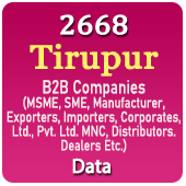 2668 TIRUPUR B2B Companies Data - In Excel Format